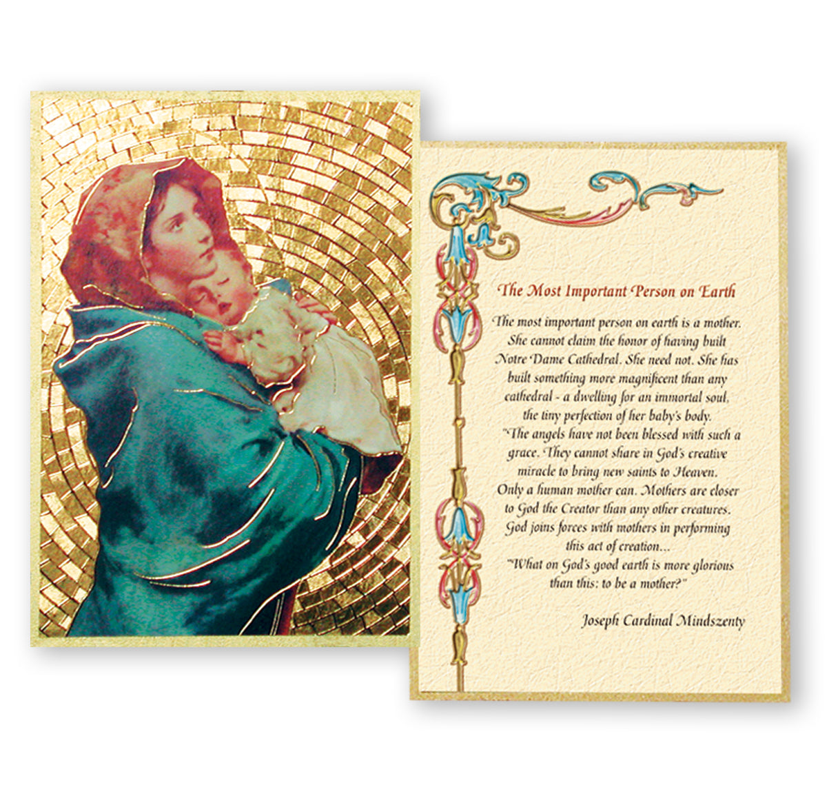 Our Lady of the Streets Gold Foil Mosaic Plaque