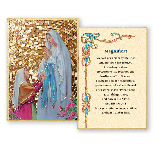 Our Lady of Lourdes Gold Foil Mosaic Plaque