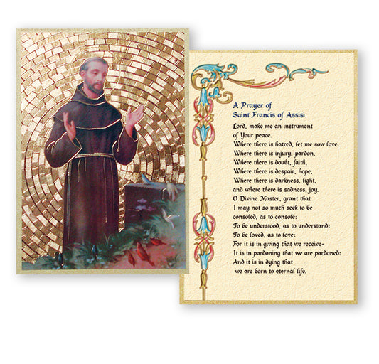 St. Francis Gold Foil Mosaic Plaque