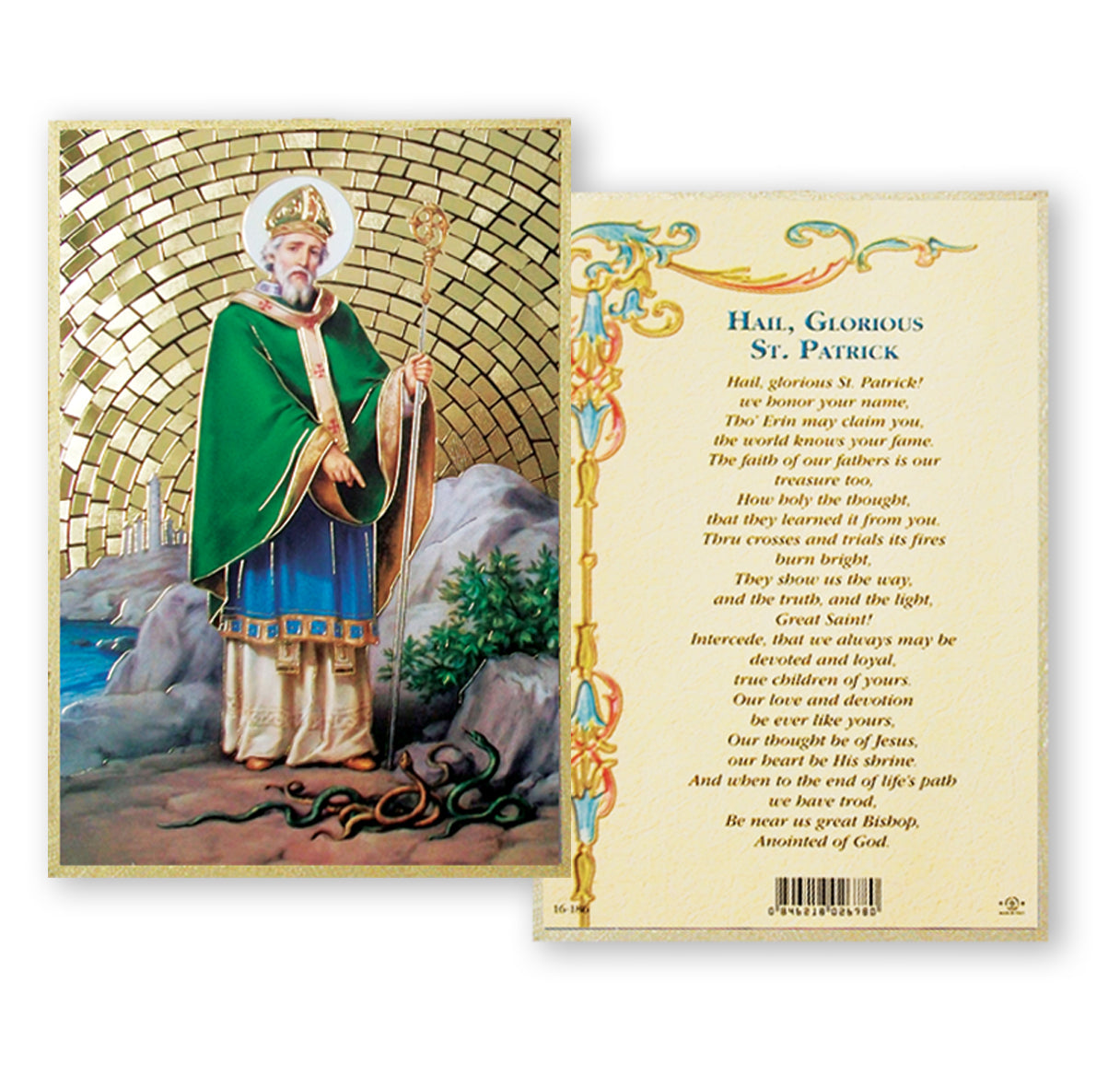 St. Patrick Gold Foil Mosaic Plaque