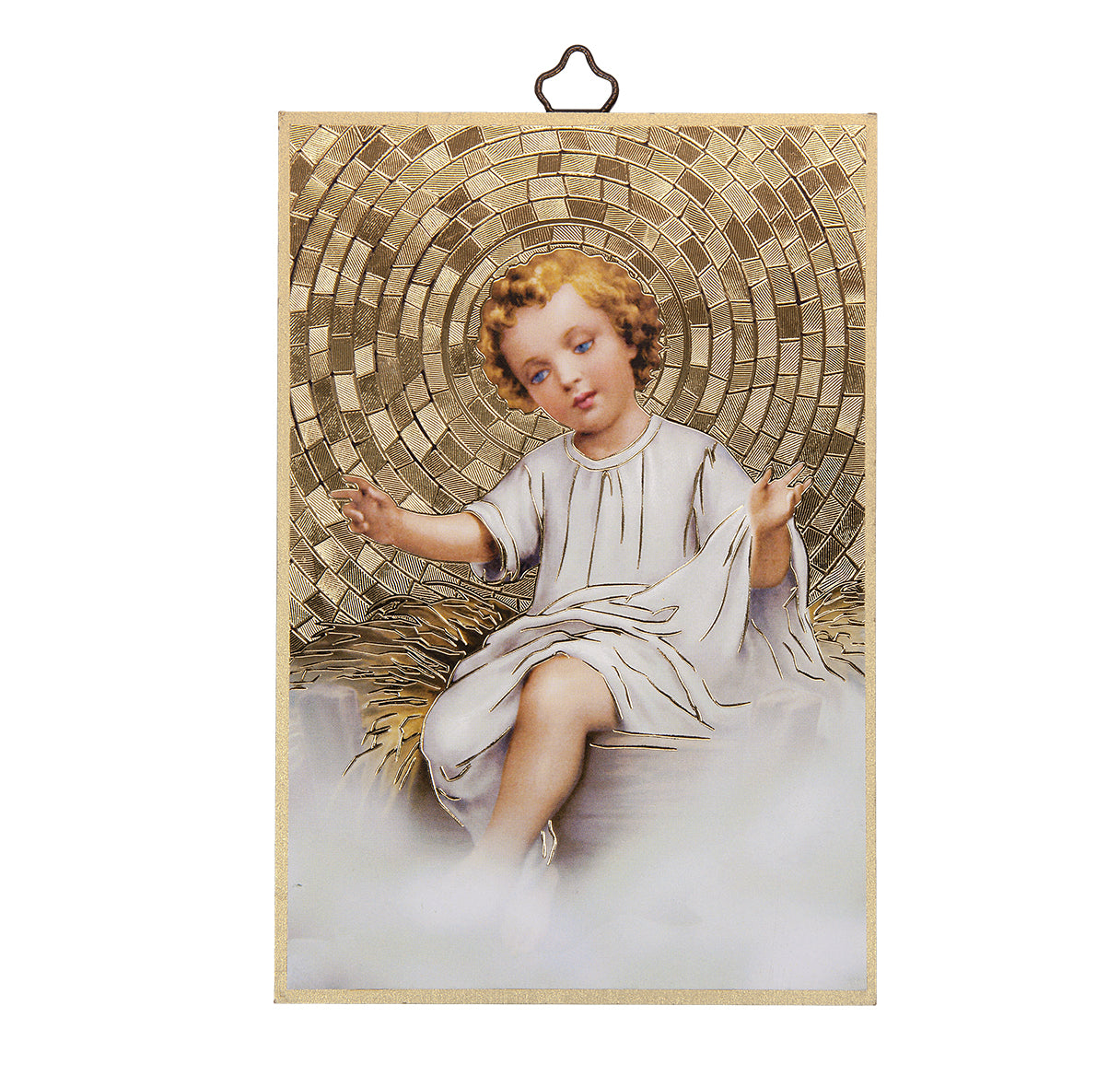 Baby Jesus Gold Foil Mosaic Plaque