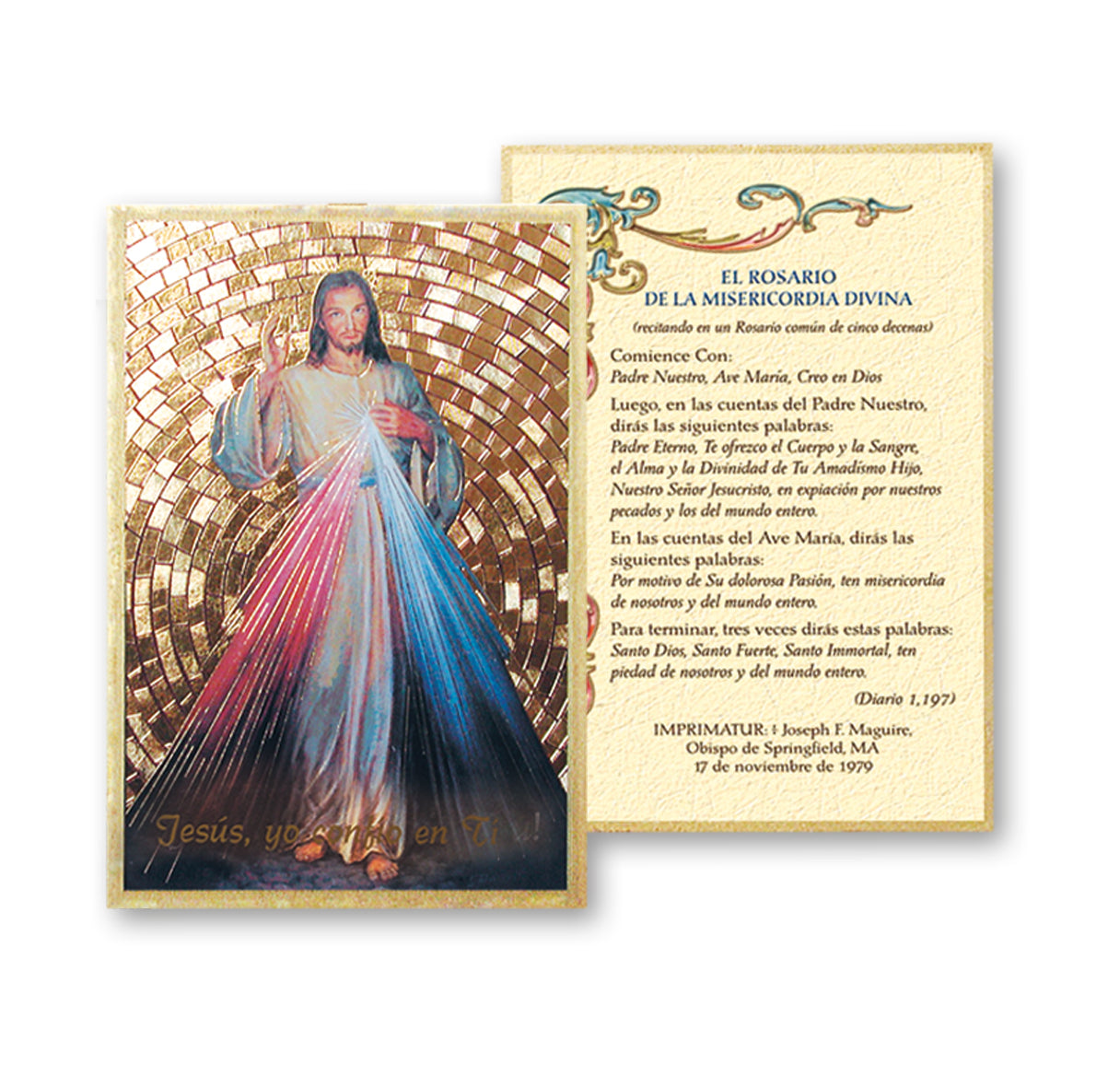 Divine Mercy (Spanish) Gold Foil Mosaic Plaque