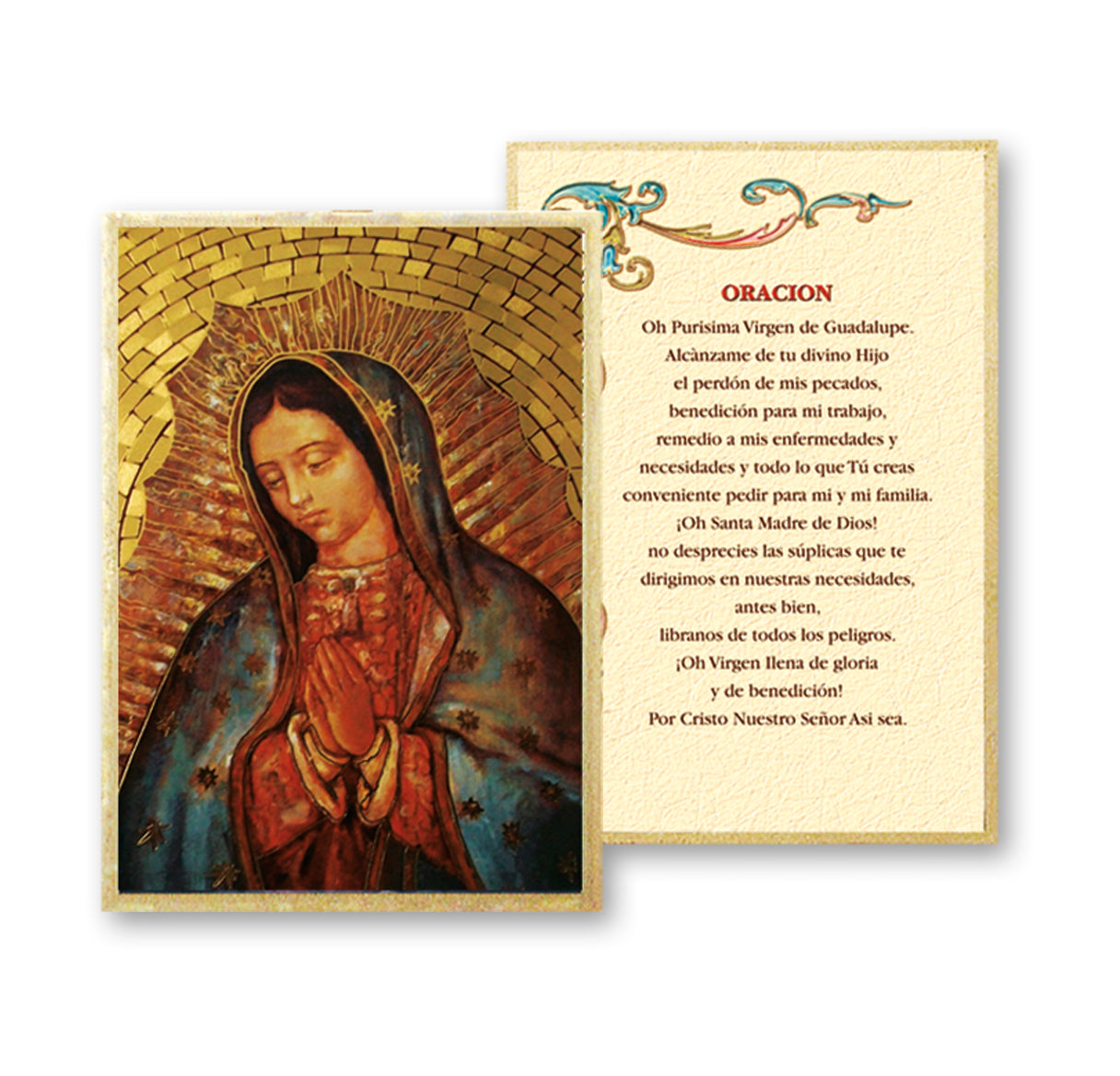 Our Lady of Guadalupe (Spanish) Gold Foil Mosaic Plaque