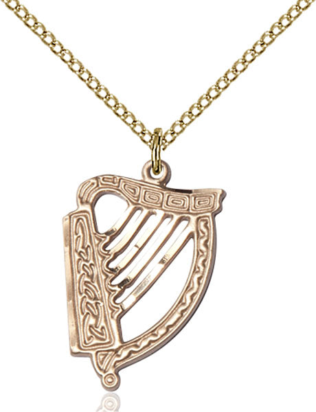 14kt Gold Filled Irish Harp Pendant