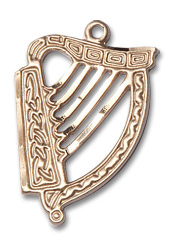 14kt Gold Irish Harp Medal