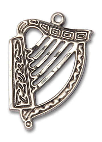 Sterling Silver Irish Harp Pendant