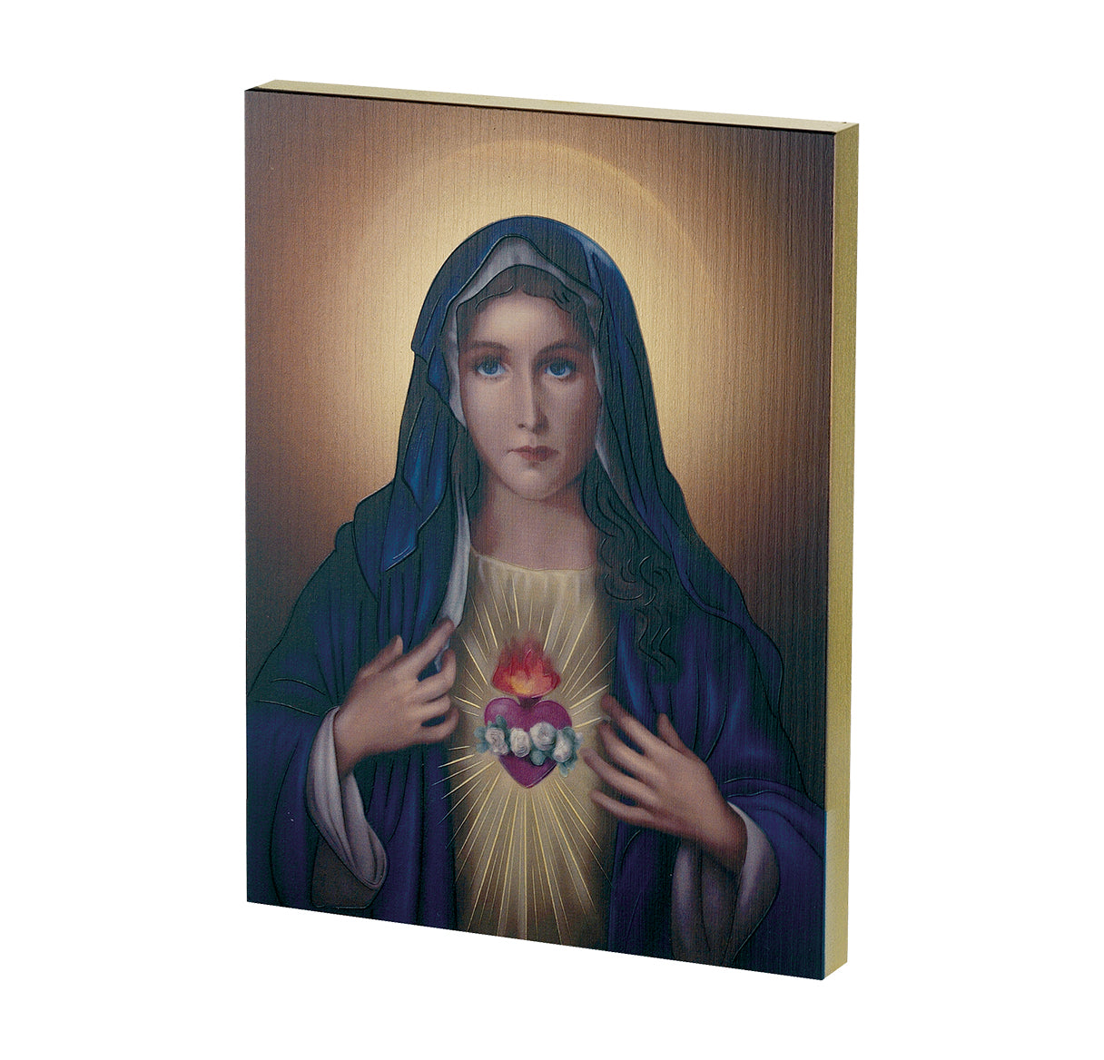 Immaculate Heart of Mary Textured Wood