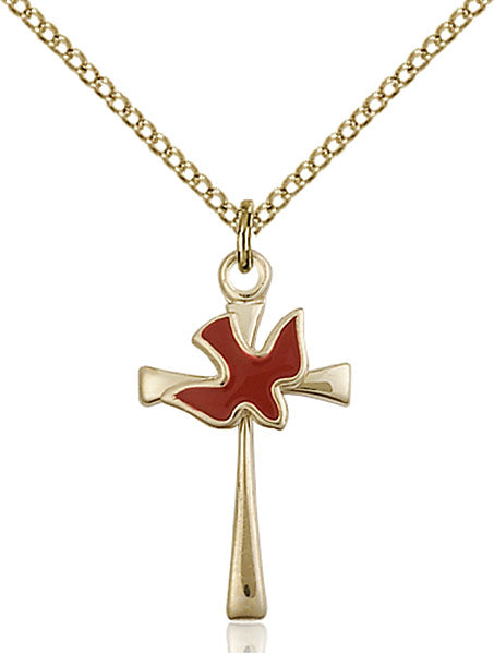 14kt Gold Filled Cross / Holy Spirit Pendant