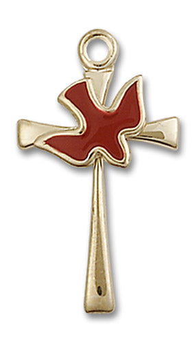 14kt Gold Cross / Holy Spirit Medal