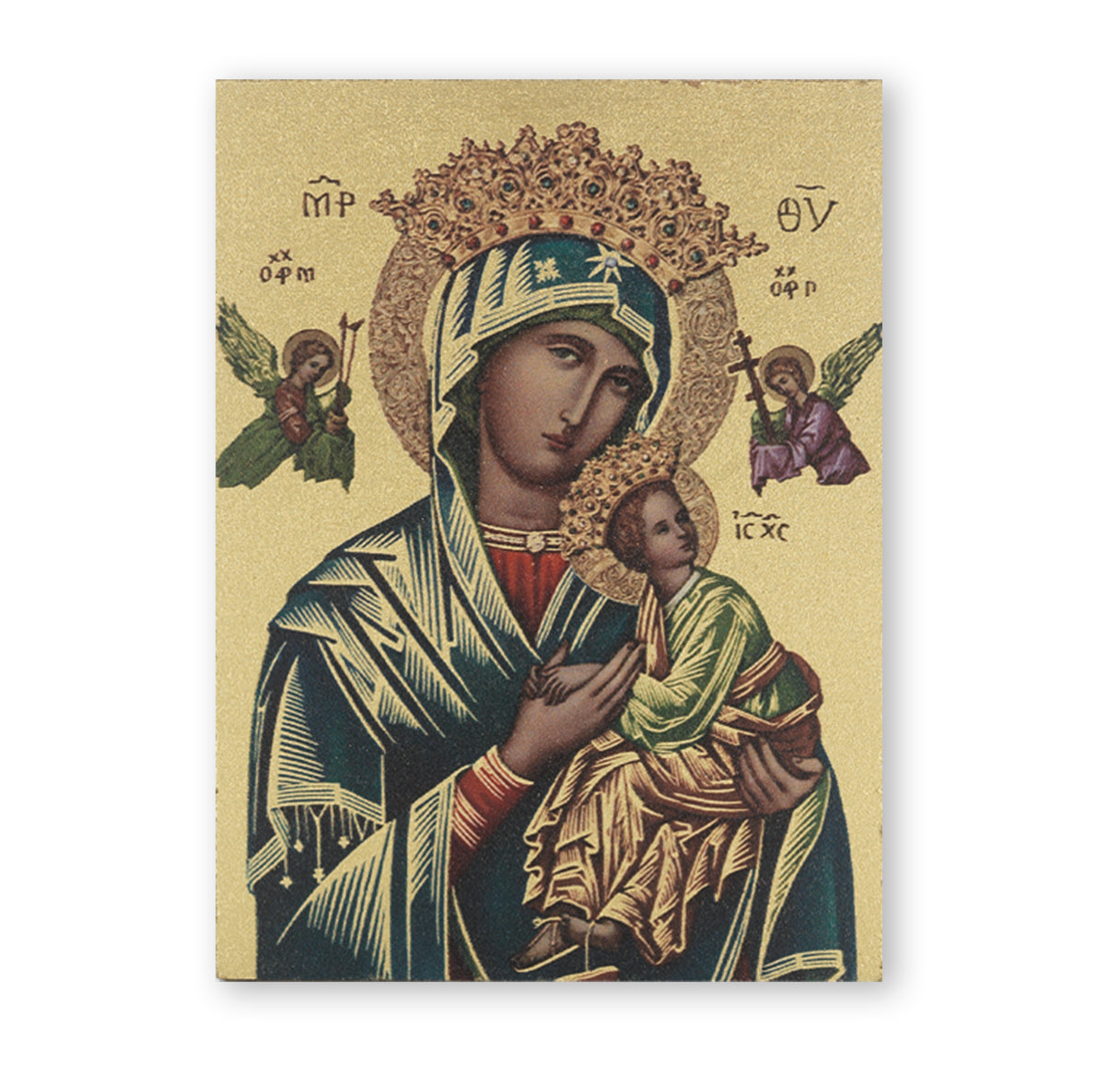 Our Lady of Perpetual Help Textured Wood