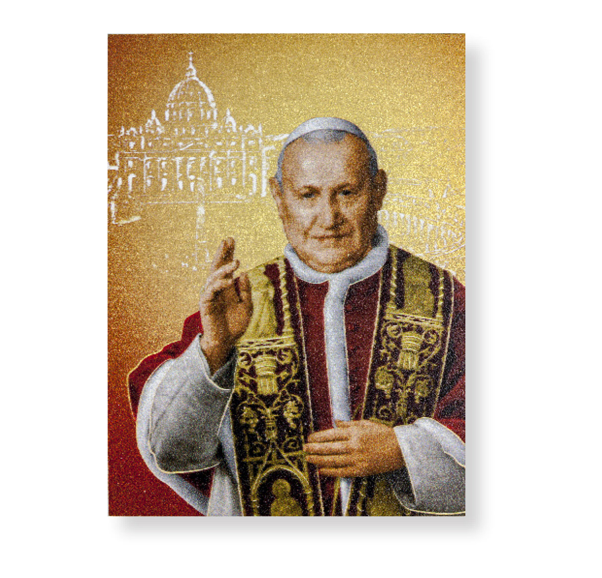 Saint John XXIII Textured Wood