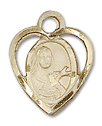 14kt Gold Saint Theresa Medal