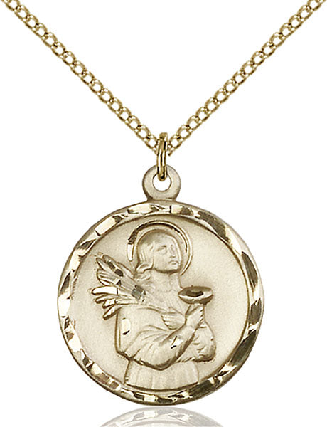 14kt Gold Filled Saint Lucy Pendant