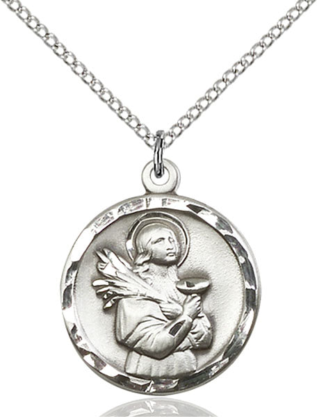 Sterling Silver Saint Lucy Pendant