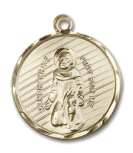 14kt Gold Saint Perregrine Medal