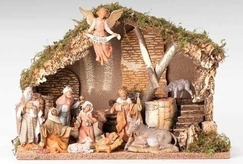 Fontanini Nativity with Italian Stable, 11 Pieces, 5 inch figures