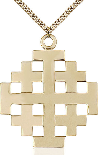 14kt Gold Filled Jerusalem Cross Pendant