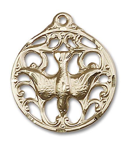 14kt Gold Holy Spirit Medal