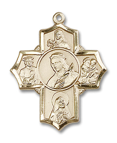 14kt Gold Philomena/Ther/Rita/Ant/Jude Medal
