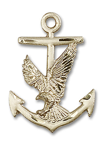 14kt Gold Anchor / Eagle Medal