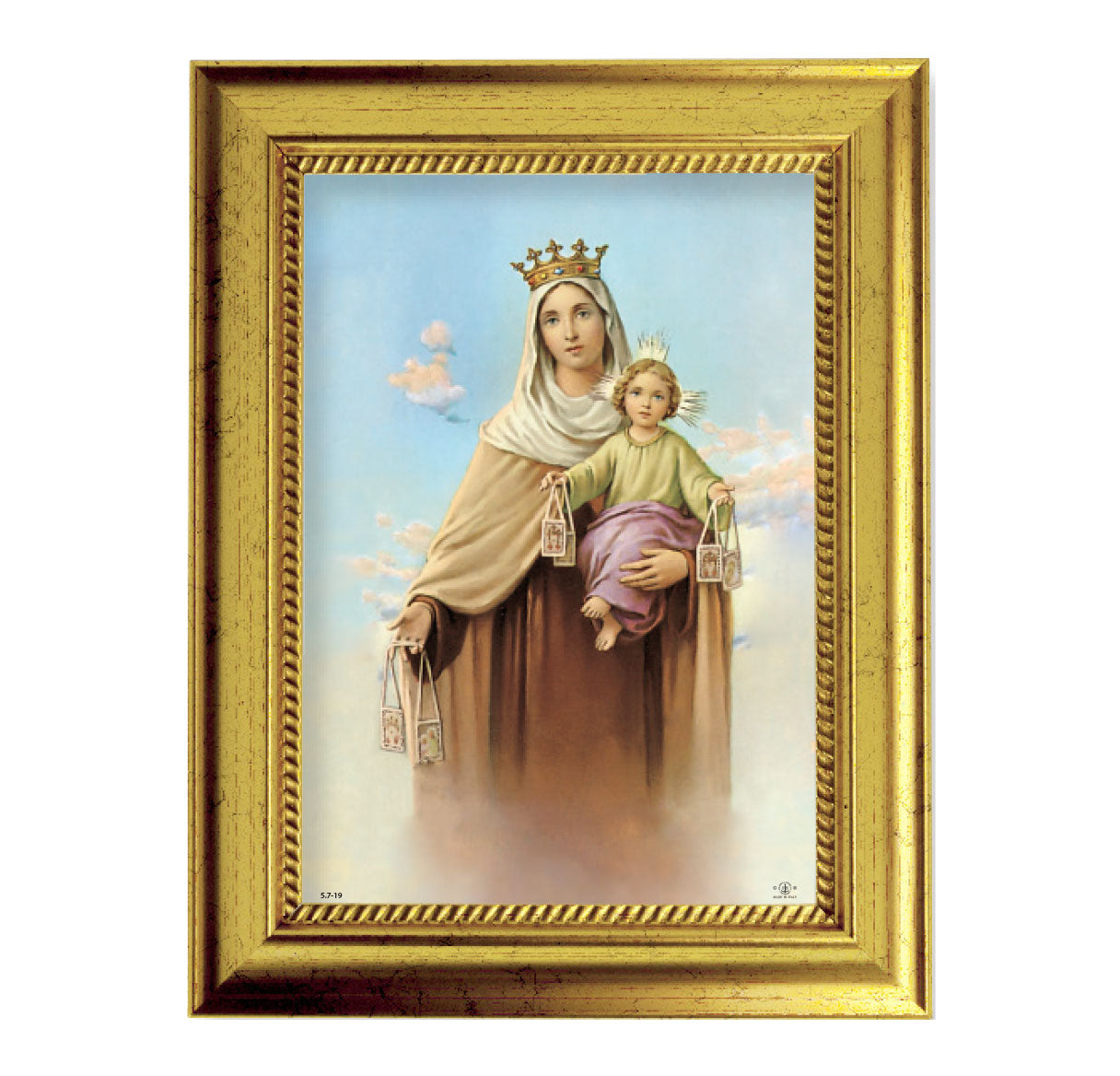 Our Lady of Mount Carmel Gold-Leaf Framed Art