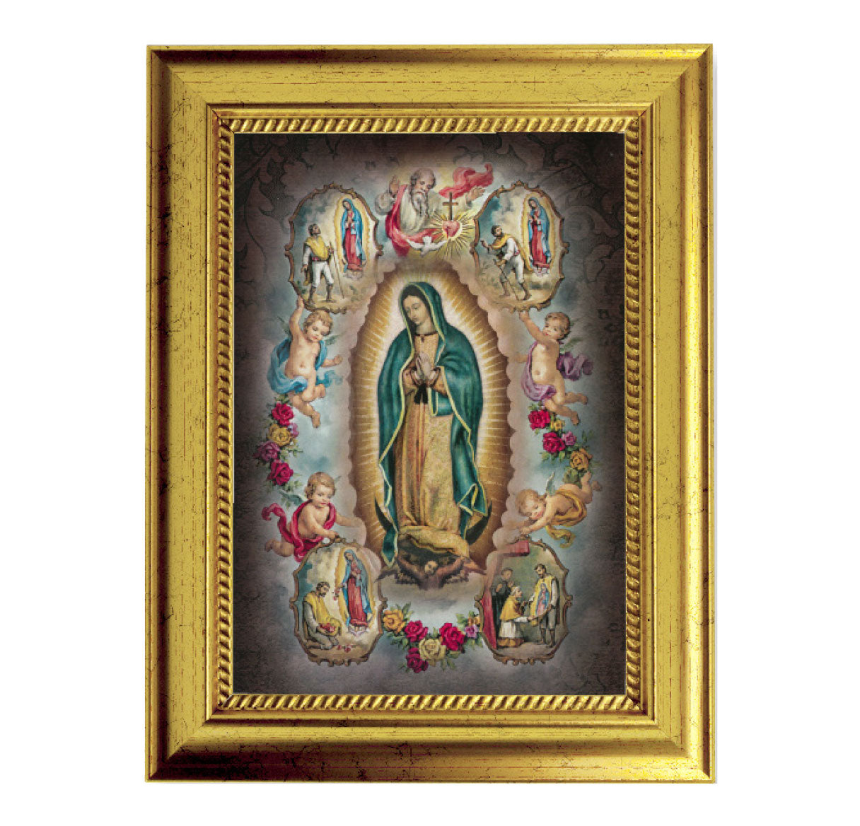 Our Lady of Guadalupe Gold-Leaf Framed Art