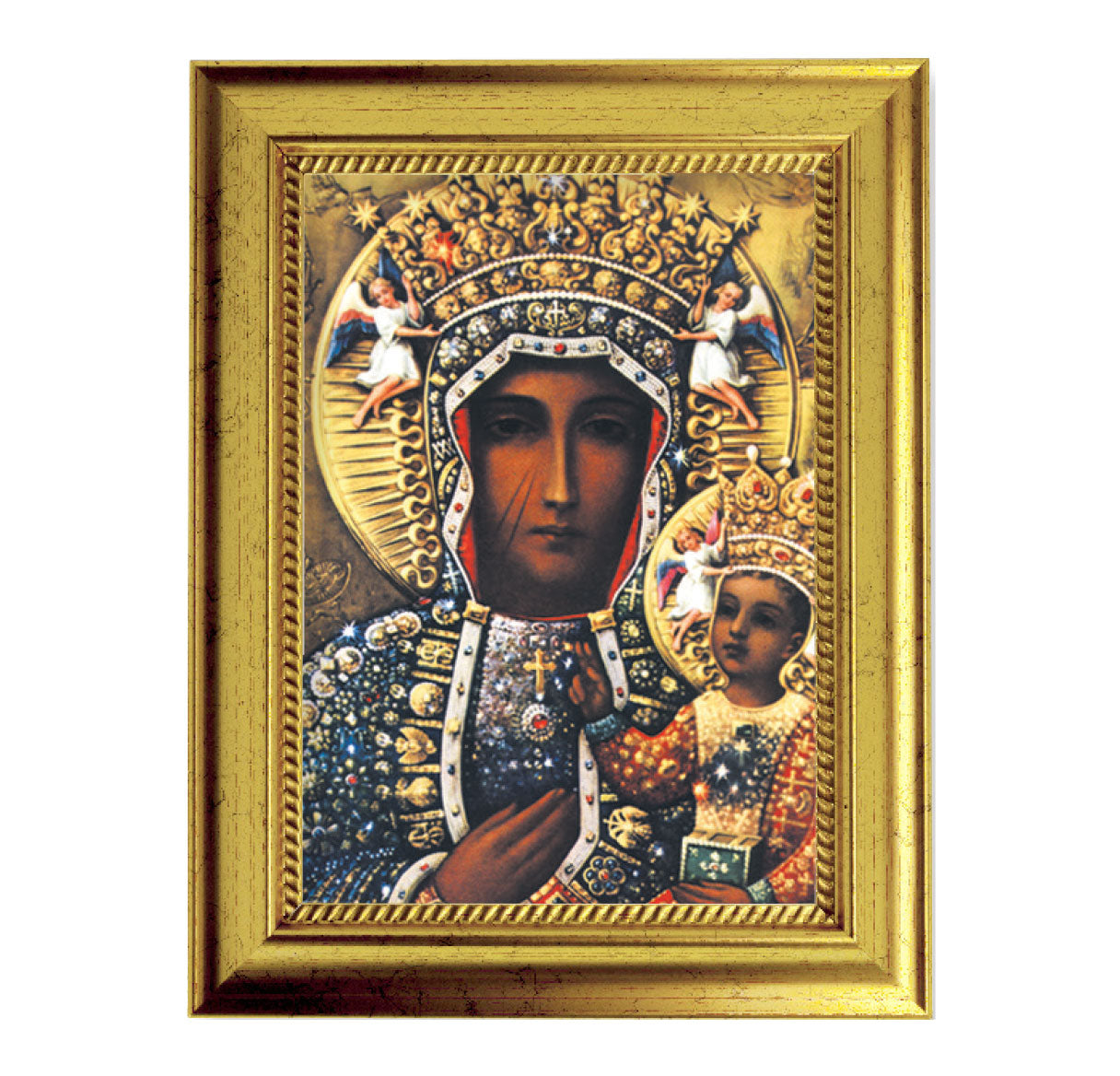 Our Lady of Czestochowa Gold-Leaf Framed Art