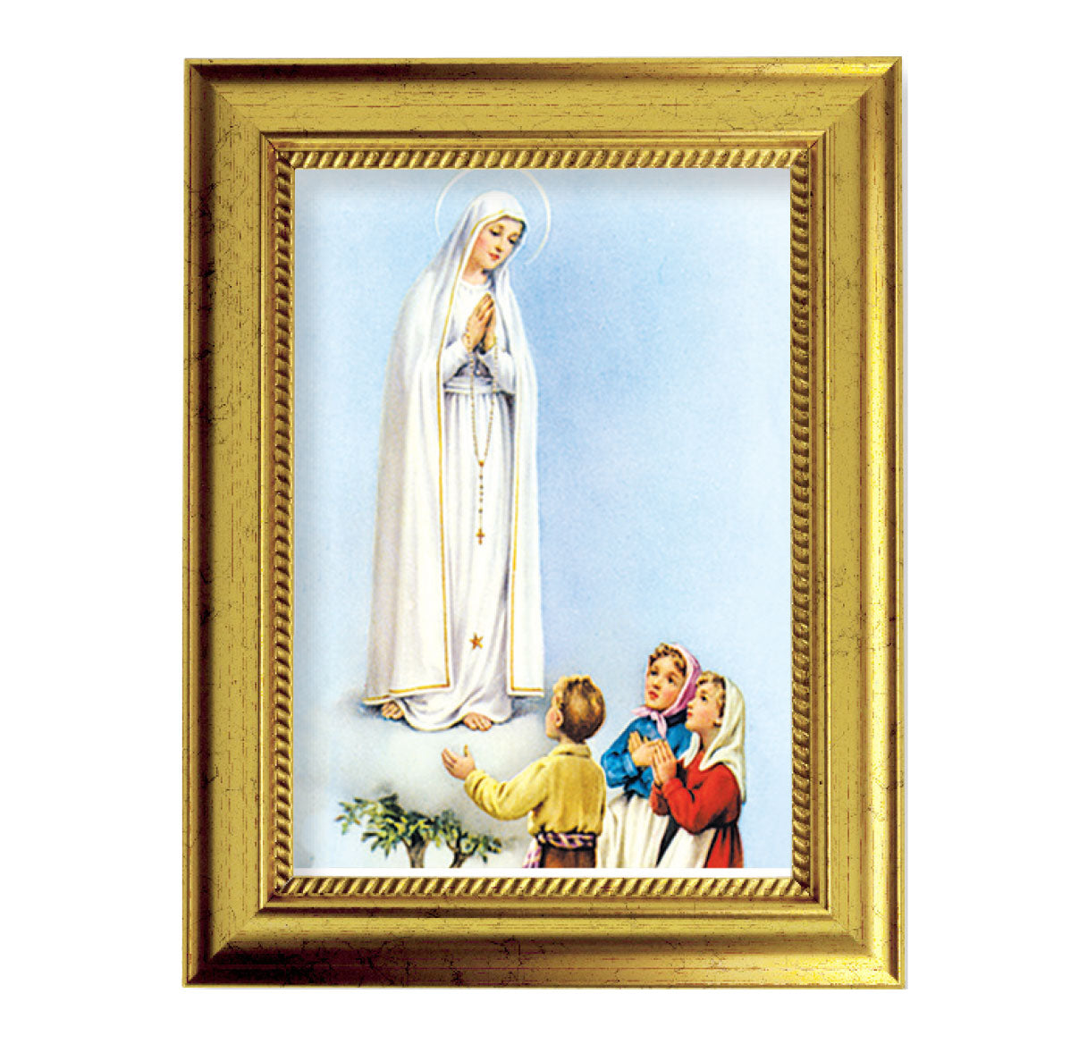 Our Lady of Fatima Gold-Leaf Framed Art