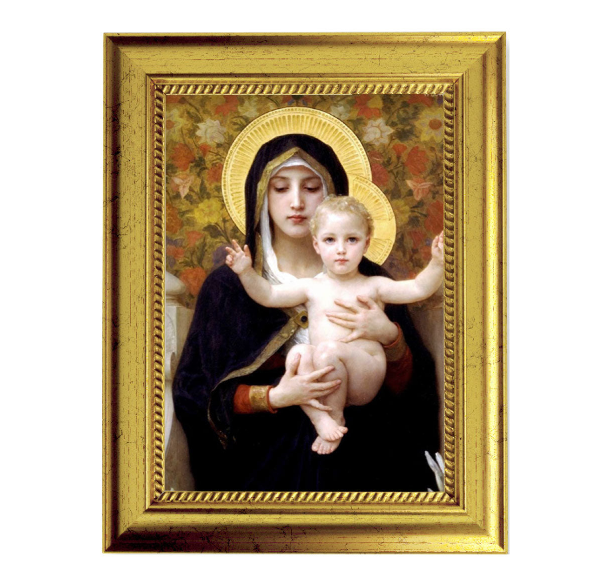Madonna and Child Gold-Leaf Framed Art