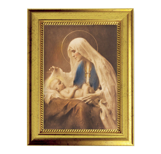 Madonna and Child Gold-Leaf Framed Art
