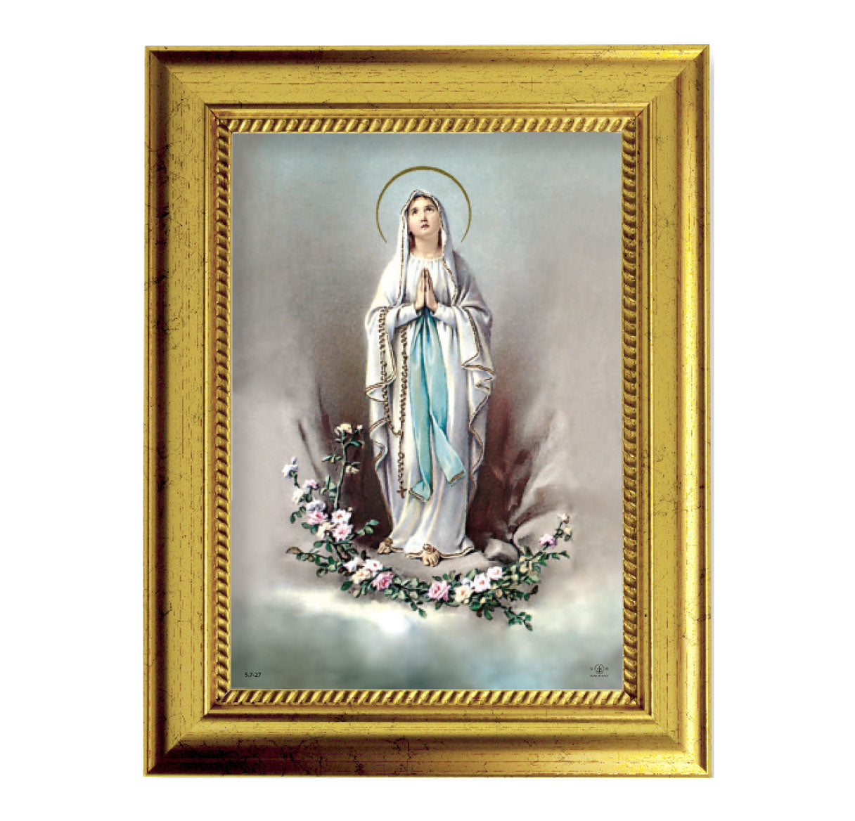 Our Lady of Lourdes Gold-Leaf Framed Art