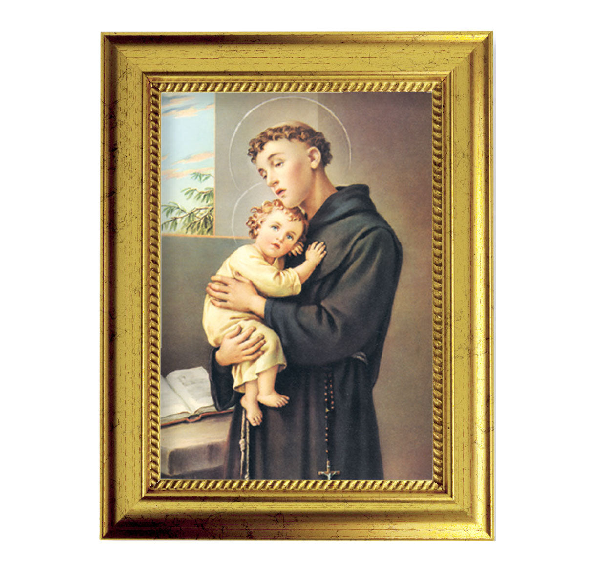 St. Anthony Gold-Leaf Framed Art