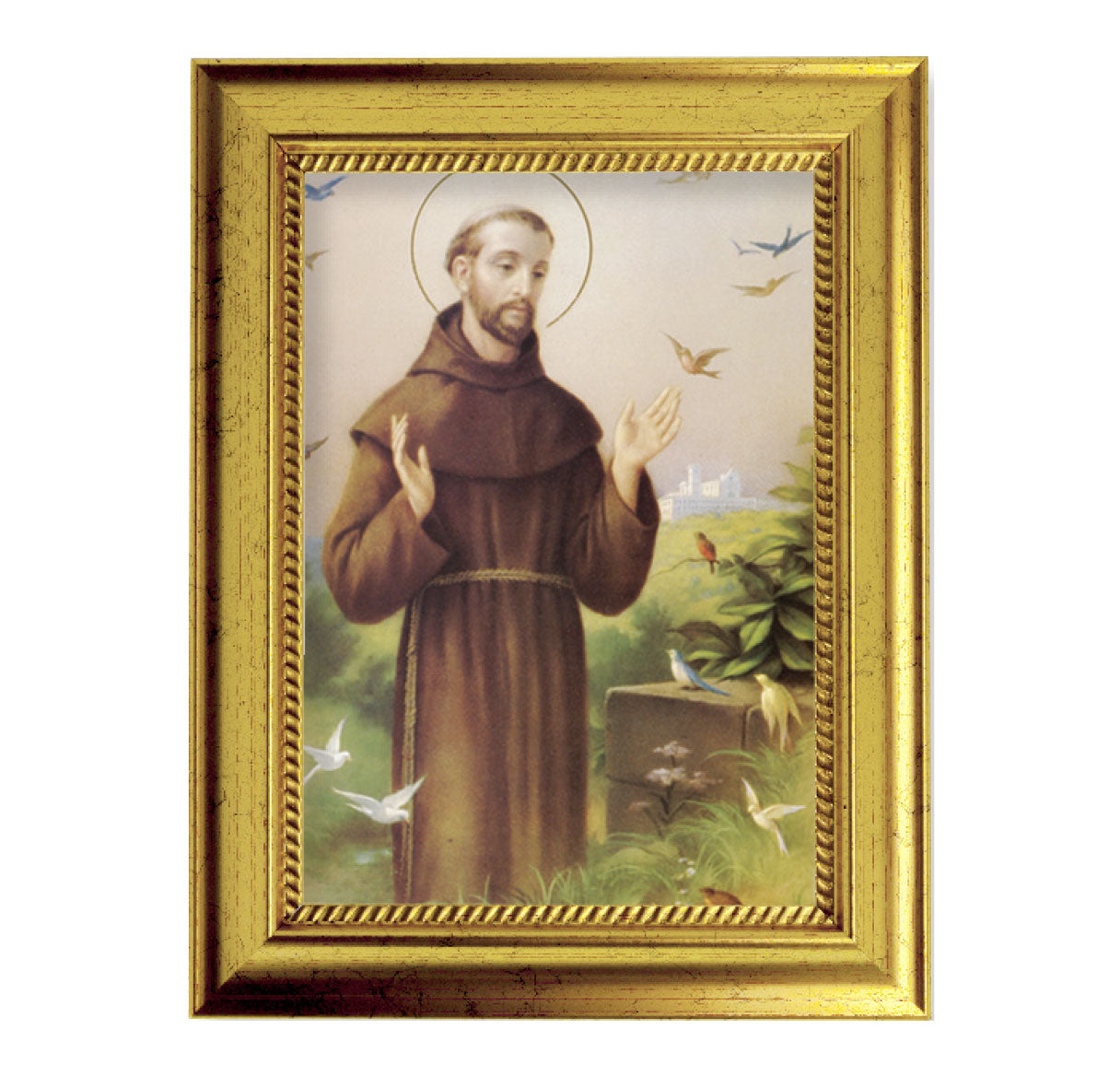 St. Francis Gold-Leaf Framed Art