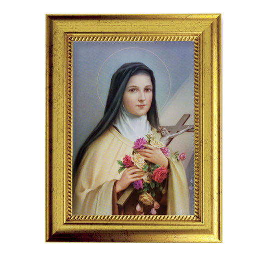 St. Therese Gold-Leaf Framed Art