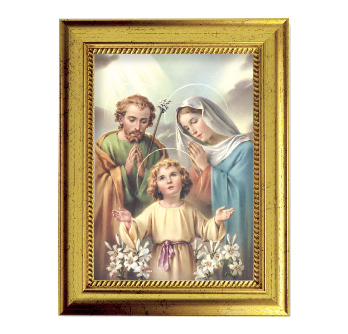 Holy Family Gold-Leaf Framed Art