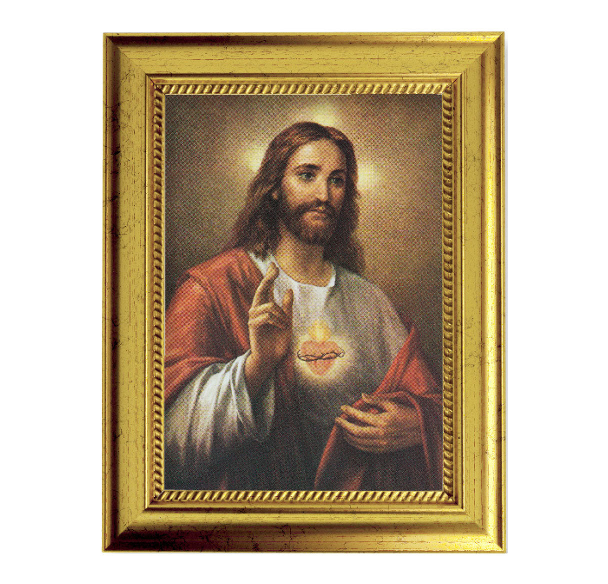 Sacred Heart of Jesus Gold-Leaf Framed Art