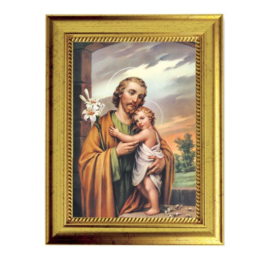 St. Joseph Gold-Leaf Framed Art