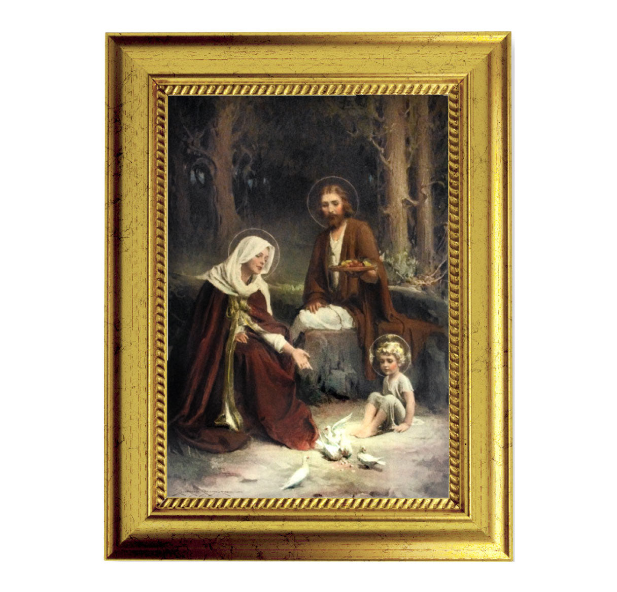The Holy Family Gold-Leaf Framed Art