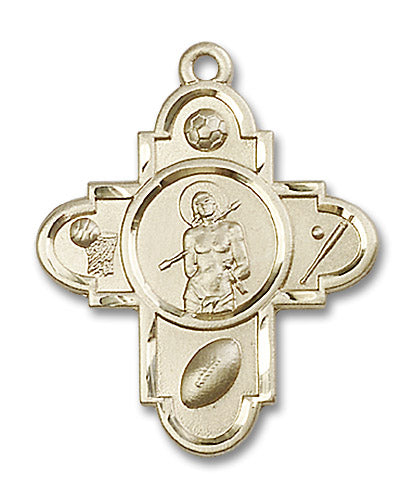 14kt Gold Saint Sebastian Medal