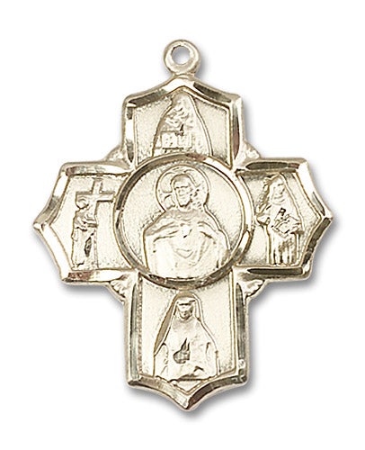 14kt Gold Scapular 4-Way Medal