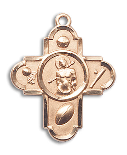 14kt Gold 5-WAY/Saint Sebastian Medal