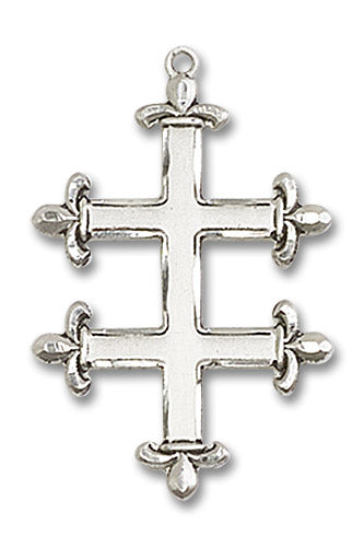 Sterling Silver Cross of Lorraine Pendant