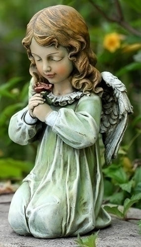 Kneeling Angel Outdoor Garden Statue