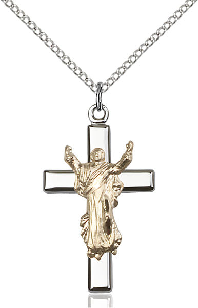 Two-Tone GF/SS Cross Pendant