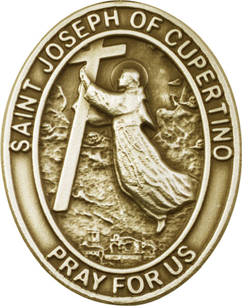 Antique Gold St. Joseph of Cupertino Visor Clip