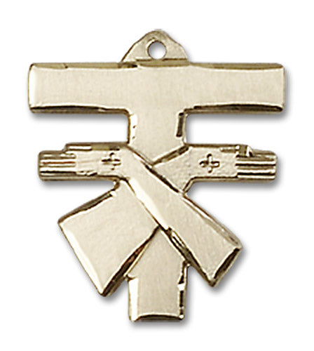 14kt Gold Franciscan Cross Medal