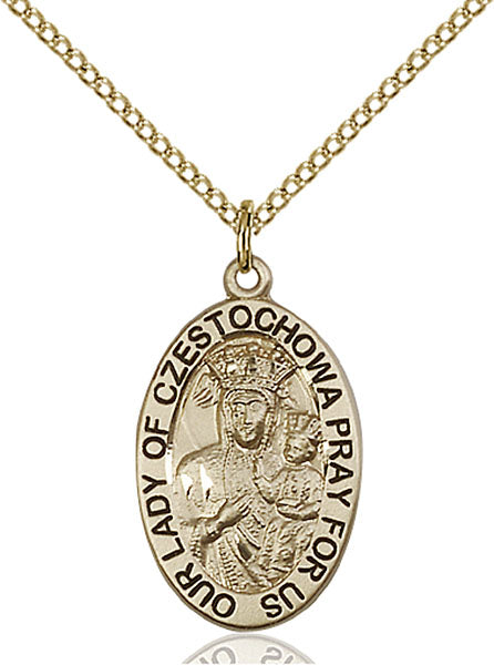 14kt Gold Filled Our Lady of Czestochowa Pendant