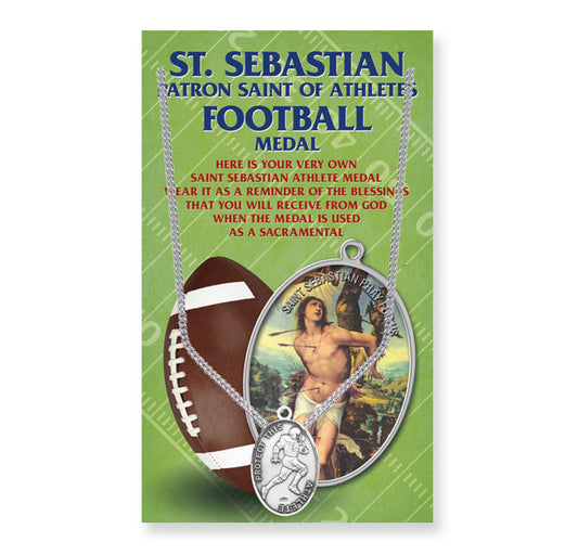 Saint Sebastian Men's Oval Football Medal