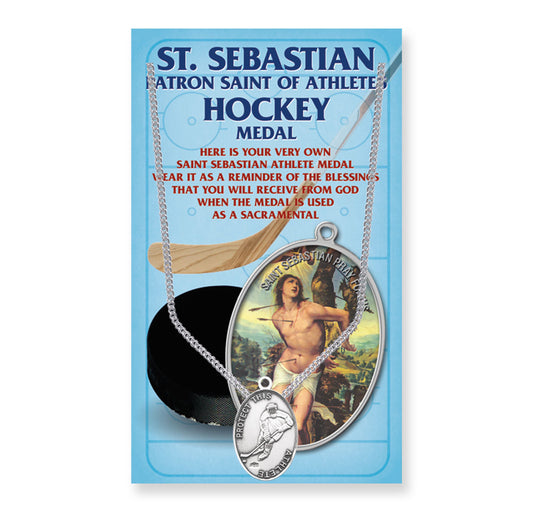 Saint Sebastian Men's Oval Hockey Medal