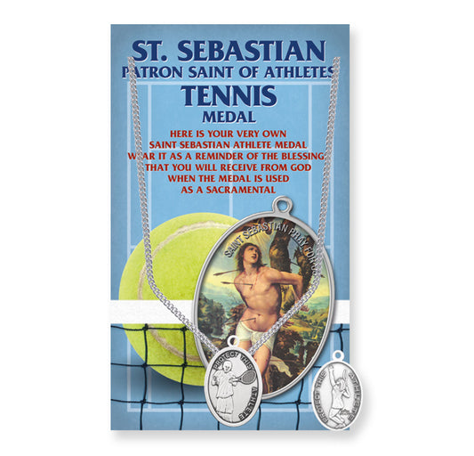 Saint Sebastian Men's Oval Tennis Medal
